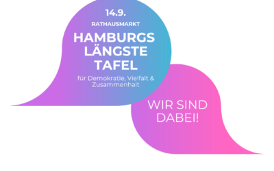 Hamburgs längste Tafel für Demokratie, Vielfalt und Zusammenhalt