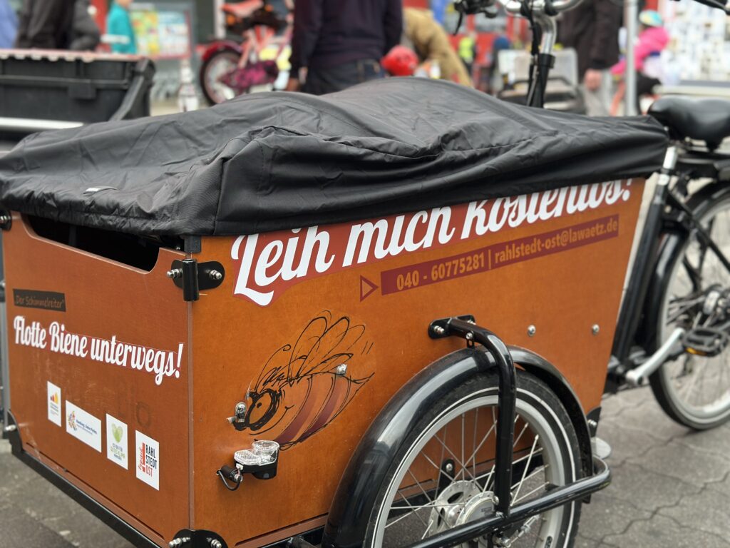 Ein Lastenfahrrad konnte ausprobiert werden.